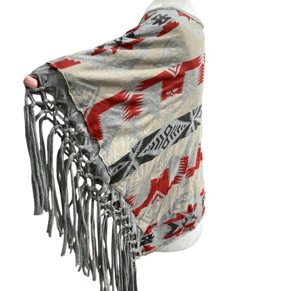 Ralph Lauren Denim & Supply Women's M Gray Aztec Fringe Tunic Blouse​ - Picture 5 of 9